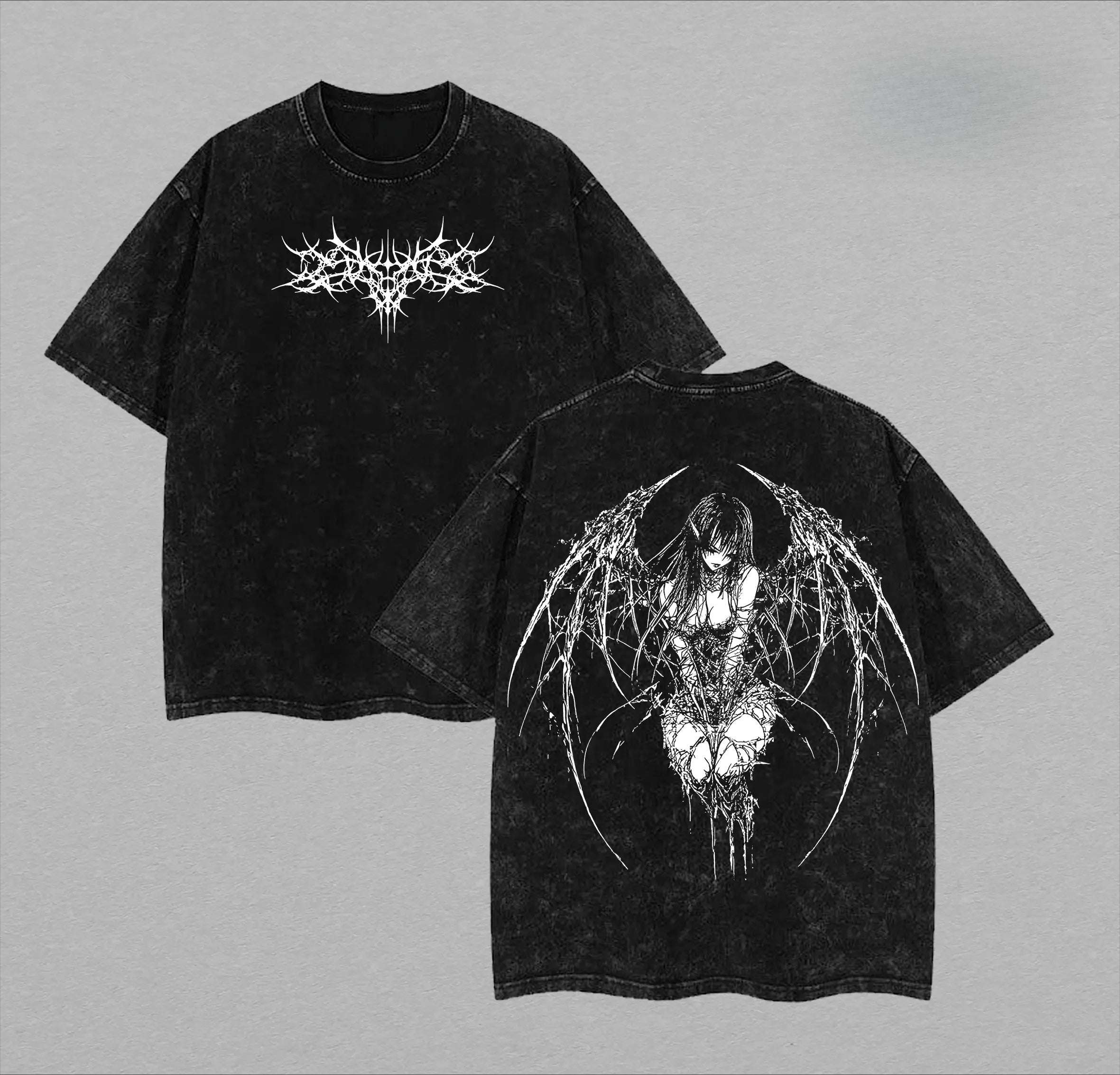 Gothic Y2k Anime Angel Cotton Hoodie, Angel Tee, Gothic Hoodie, Black Cotton Hoodie, 2k Clothing, Menswear Oversized Sweatshirts Tops,gym Fans, Clothing,gothes