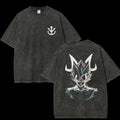 Dragon Ball DBZ Vegeta Anime Washed Graphic Tees Funny Japanese Cartoon Distressed Shirt 90s Vintage Streetwear Unisex Summer Gift