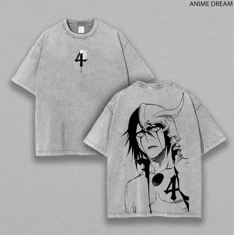 Washed T-shirt, Retro Washed T-shirt, Retro Pattern 90s, Neutral Super Large Anime Comic Pickled Lightweight Cotton T-shirt Valentine's Day Roundneck Top Popular Anime T-shirt Trendy Clothing Festival Gifts TikTok Shop deals