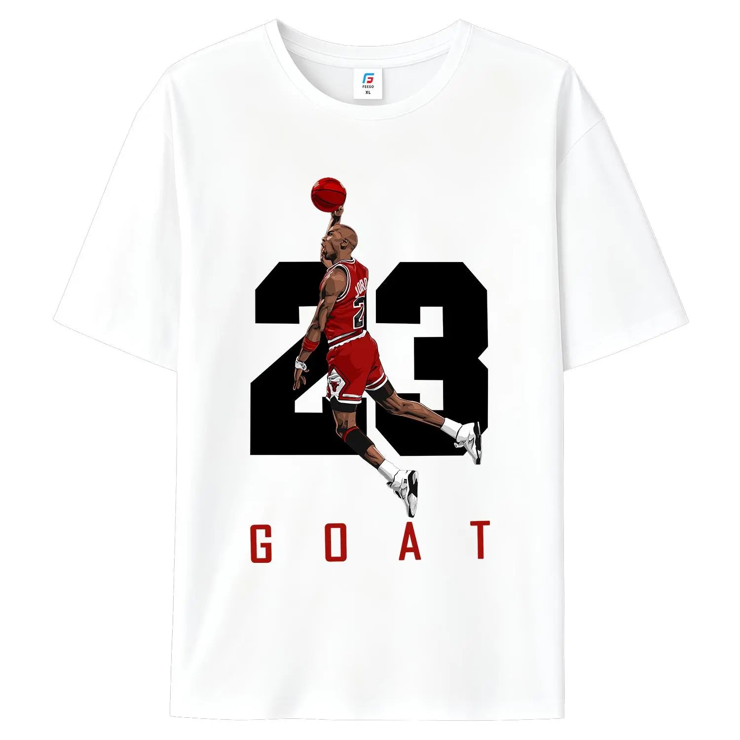 Number 23 Jumpman Tribute T-Shirt – Clean Retro Basketball Tee with Iconic Dunk Pose and Bold Typography for Hoopers & Fans graphic tees men funny shirts,t-shirt   good graphic tees Cotton Menswear Casual Sporty
