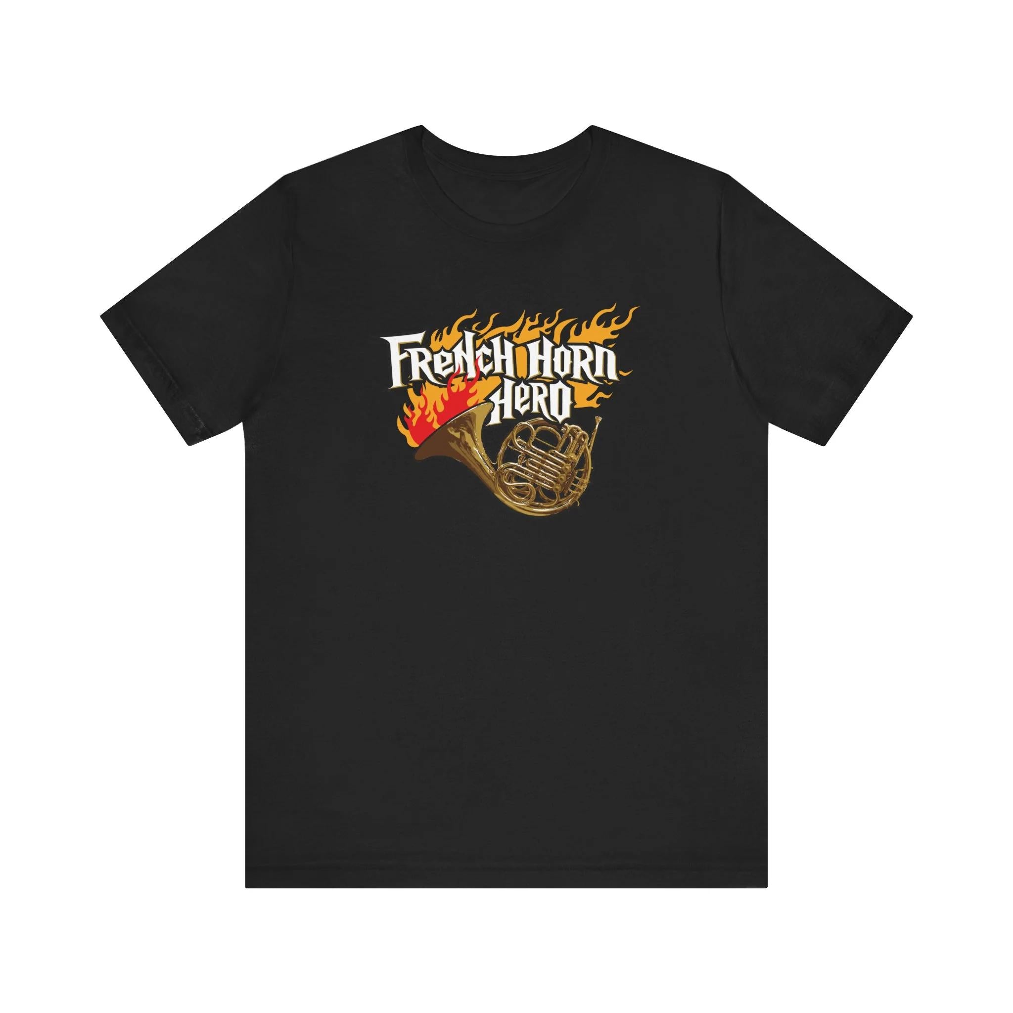 french-horn-hero-mens-t-shirt