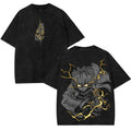 valentine shirts Zenitsu Agatsuma v2 Demon Slayer Kimetsu No Yaiba Anime Manga Washed Tshirt, graphic tees unisex 90s Cotton streetwear gift merchandise vintage Fabric