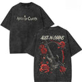 Retro Limited Alice In Chains T-Shirt, Rock Band Music Lovers Gothic Punk Emo Y2K Outfits 90s Guitar Rose Graphic Tee Rock Merch Casual Fabric