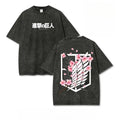 Attack on Titan Anime Vintage Tee 90s Graphic Tees Men's t Shirts Graphic Tee t Shirts Funny Graphic Tee Good Graphic Tees Men's Graphic Tees Streetwear Outfits Men Vacation Outfits Oversized Tshirt Men