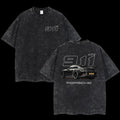 911 GT3 Racing Tshirt Unisex Fit Washed Cotton T-Shirt Oversize Menswear Tops  Streetwear Round Neck Tshirt