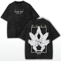 valentine shirts Fear Not Christian T-Shirt: Washed Oversized Unisex Tee