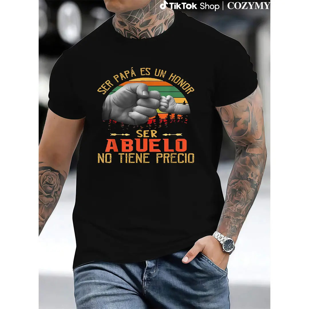 Priceless Grandpa, Honored Dad – Family Love Tee