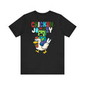 My World Colorful Chicken Knight Fun Printed T-shirt Summer Cotton Loose Casual Top