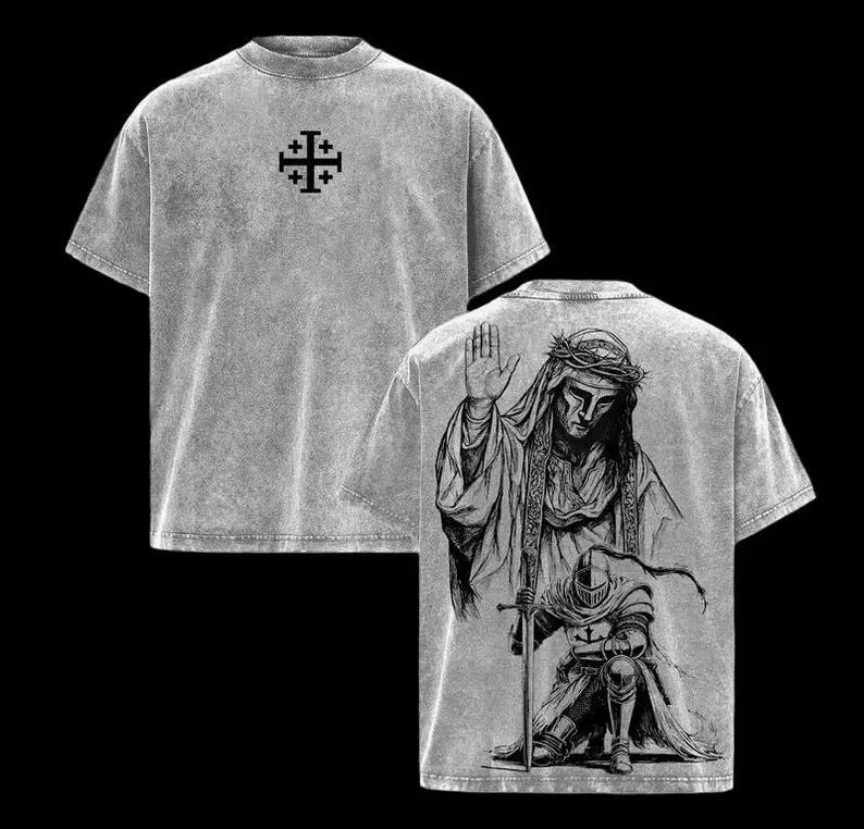 valentine shirts  Baldwin IV Leper King T-Shirt: Vintage Washed Heavy Cotton Crusader Tee