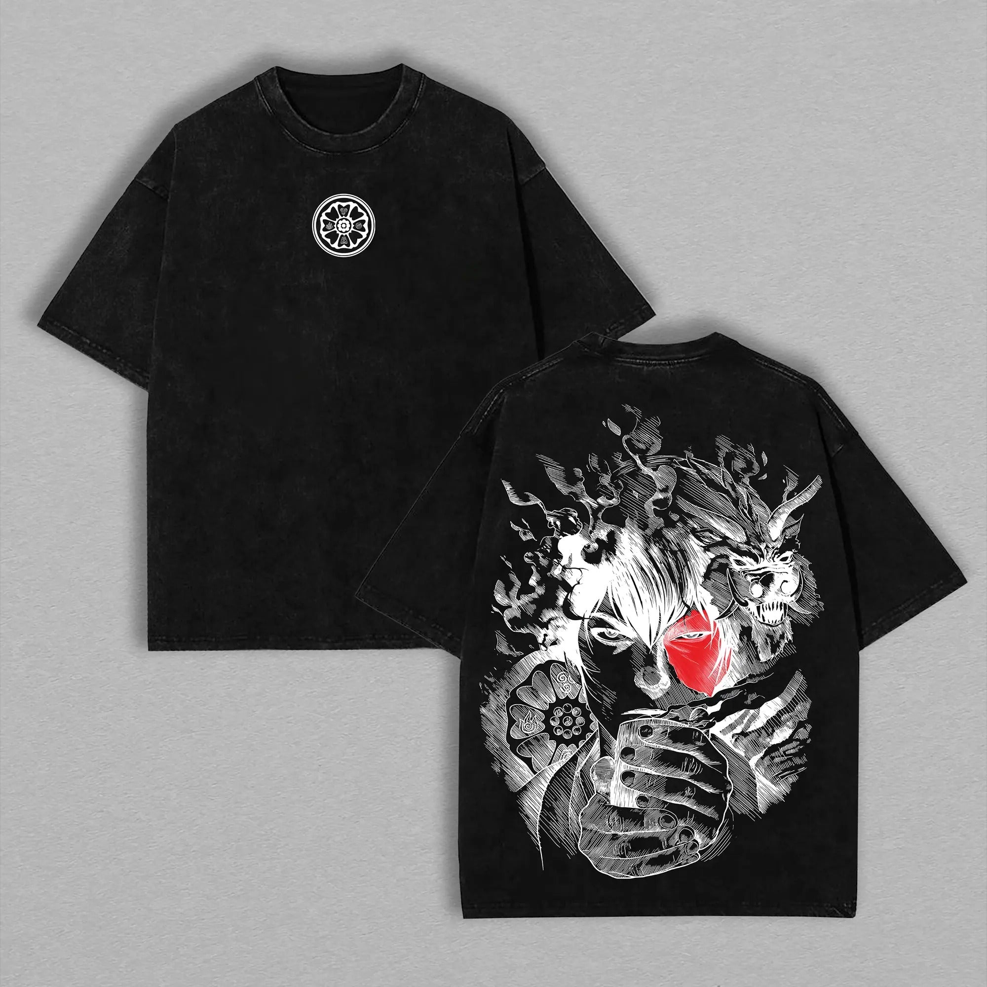 Zuko Avatar The Last Airbender Anime Double Printed Vintage Washed Tee Unisex Oversize Heavyweight Cotton T-shirt for Anime Fans and Love