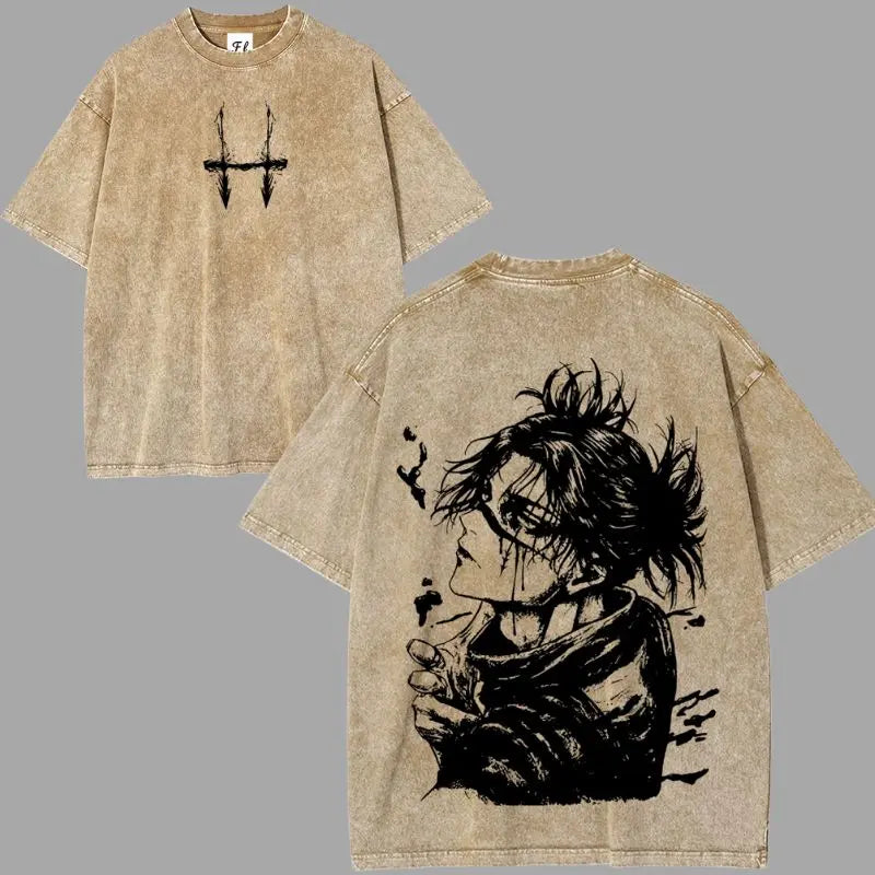 Choso Jujutsu Kaisen Anime Oversize Unisex Washed T-Shirt for Women and Men's Unisex Fit Batik Cotton Oversize Streetwear Menswear  Super Soft Pre-Shrunk gift tee soulja boy outfit gorlock destroyer tshirt tv show christian clothing